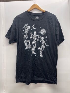 Dancing till we die Skeleton wearing cowboy boots Graphic Tee goth punk